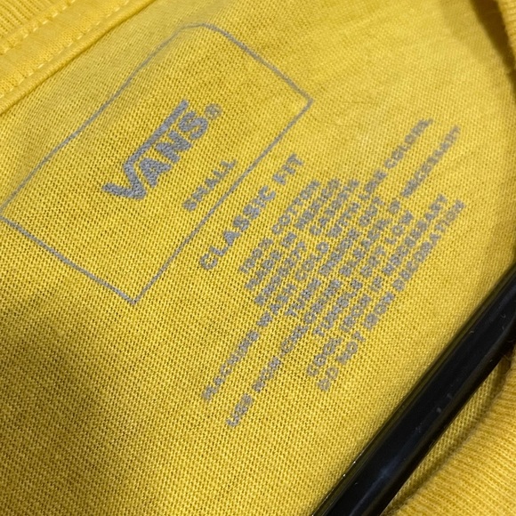 Vans Classic Checkered Yellow Long Sleeve T-Shirt | Size: Small - Picture 4 of 4